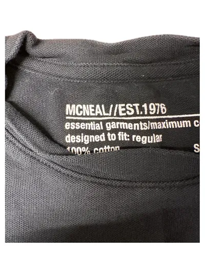 McNeal Herren T-Shirt Schwarz Gr. S Basic 100% Baumwolle Rundhals