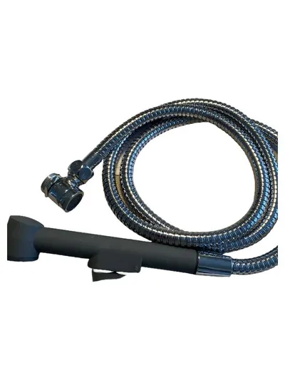 SCHÜTTE Waschbecken-Handbrause Schwarz mit Schlauch 1,5m Chrom