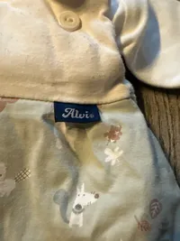 ALVI Baby Schlafsack Gr. 56/62 Waldtiere Tiermotiv Grün mit Ärmeln 2