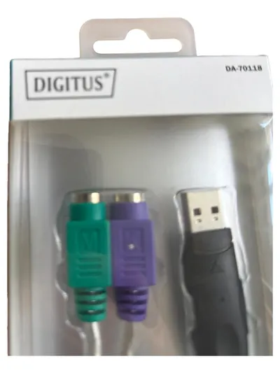 DIGITUS USB auf PS/2 Adapter DA-70118 Maus Tastatur Konverter NEU OVP