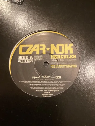 Czar-Nok Hercules Vinyl Single Capitol Records Hip-Hop