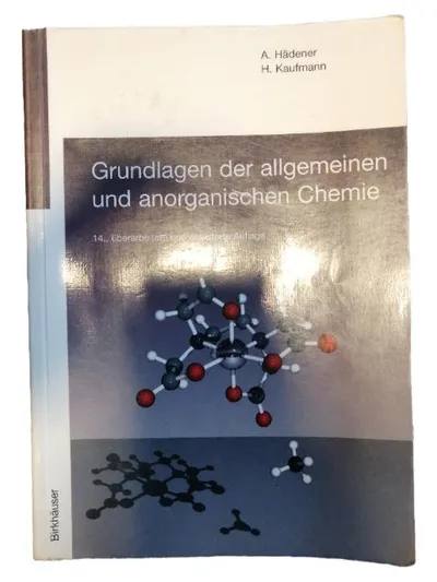 Grundlagen Allgemeine Anorganische Chemie Fachbuch Hädener Kaufmann Birkhäuser
