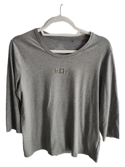 Frank Walder Damen Langarmshirt Gr. 38/M Grau Casual