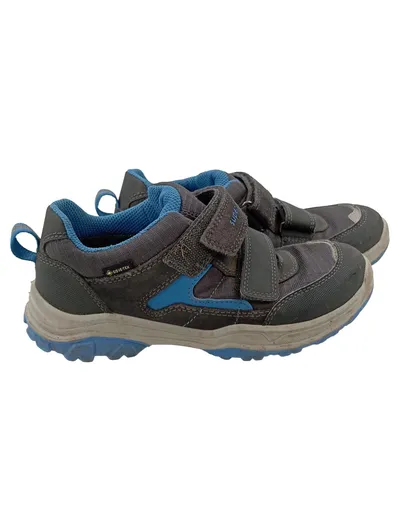Superfit Sneaker Kinder Gr. 33 Grau Blau Gore-Tex Klettverschluss