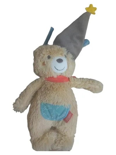 Fehn Baby Spieluhr Bär Plüsch Musik Beige Kinder Kuscheltier Einschlafhilfe