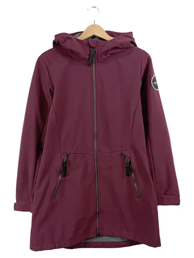 Icepeak Damen Softshelljacke Rot Gr. 40 L Outdoor Kapuze Übergangsjacke