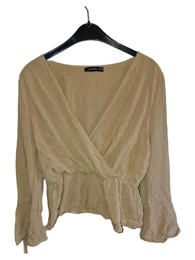 Even&Odd Damen Wickelbluse Bluse Gr. 40/L Braun Viskose