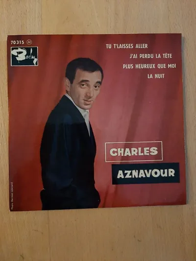 Charles Aznavour Tu T'laisses Aller 7" EP Vinyl Barclay Chanson Schlager