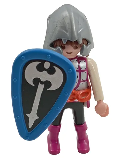 Playmobil Ritter Figur mit Schild Helm Rüstung Mittelalter Krieger