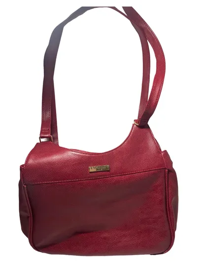 Eternal Love Damen Umhängetasche Rot Leder Casual Freizeit Tasche M