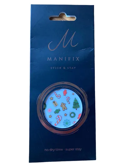 MANIFIX Stick & Stay Nagellack Strips Mehrfarbig Weihnachts-Motive