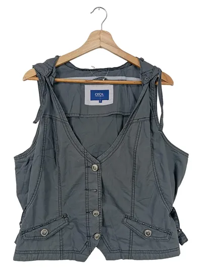 Cecil Damen Leichte Weste Grau Gr. 44/XXL Casual