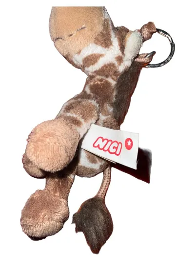 NICI Giraffe Schlüsselanhänger Plüsch Anhänger Braun 13cm