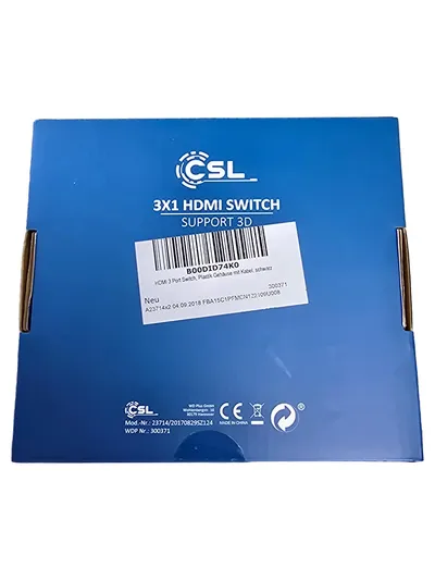 CSL 3x1 HDMI Switch Video Verteiler 3D Schwarz Modell 23714/20170829SZ124