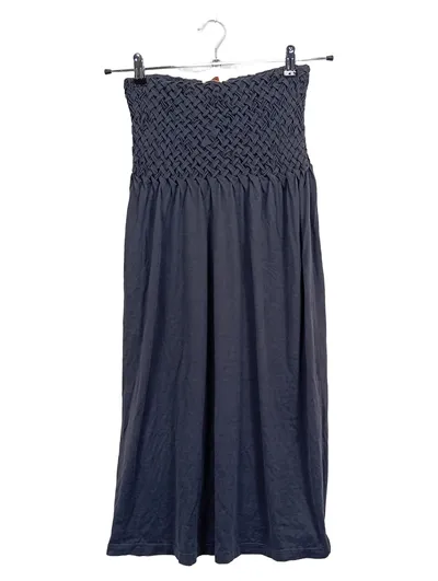BOSS Orange Damen Sommerkleid Gr. XS Grau Seide Baumwolle Bandeau