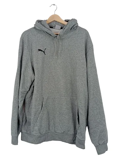 PUMA Kapuzenpullover Herren XL Grau Meliert Hoodie Sportlich Baumwolle