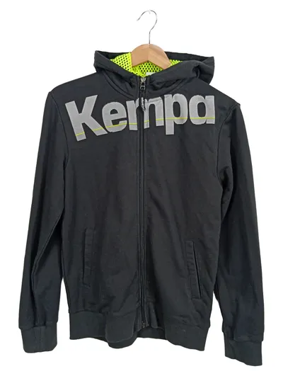 Kempa Trainingsjacke Kinder Gr. 152 Schwarz Kapuzenjacke Hoodie