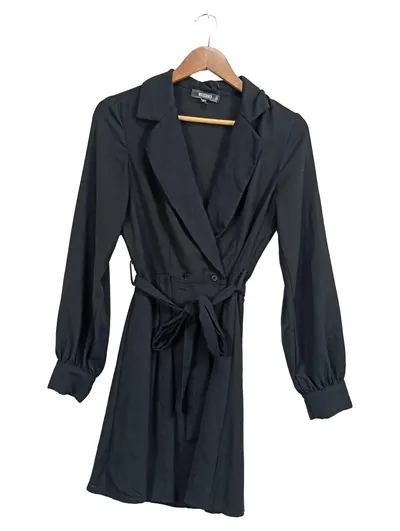 Missguided Blusenkleid Damen Gr. 36 Schwarz Elegant Business