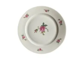 Rosenthal Frühstücksteller Porzellan Weiß Klassisch Rosenmuster 20 cm