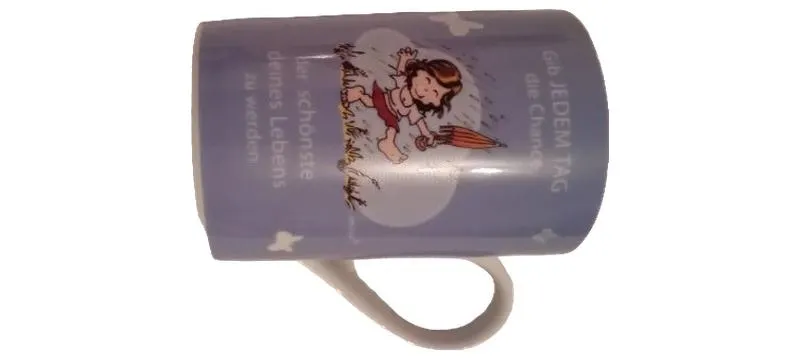 Archie's Männekes Kaffeebecher Tasse Lila Mädchen Spruch Keramik 325ml 11cm 1