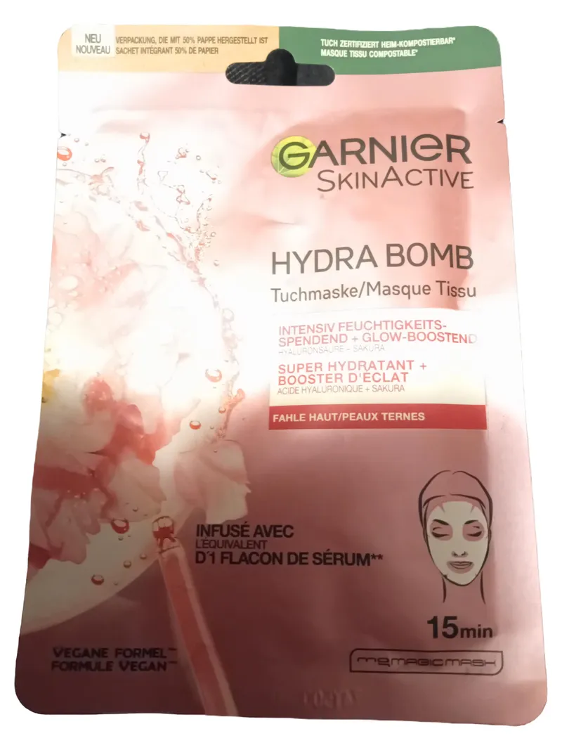 Garnier SkinActive Hydra Bomb Tuchmaske Sakura Feuchtigkeit Damen 1