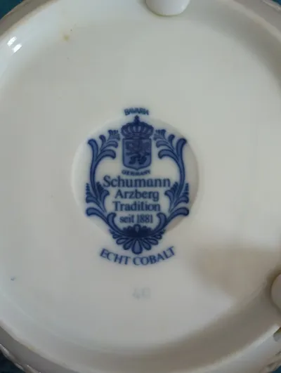 Schumann Arzberg Durchbruchschale Echt Cobalt Zwiebelmuster Porzellan Bavaria