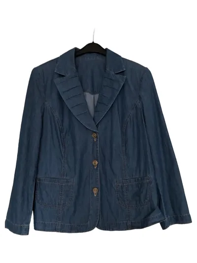 Atelier Goldner Schnitt Damen Leichte Jacke Blau Klassisch Einheitsgröße