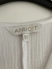 Apricot Damen Bluse Shirt Gr. S/38 Weiß Baumwolle V-Ausschnitt 2