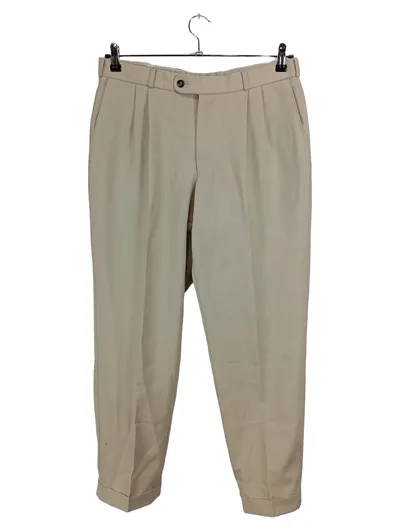 Christian Berg Anzughose Herren Beige W24 L28 Business Klassisch Schurwolle
