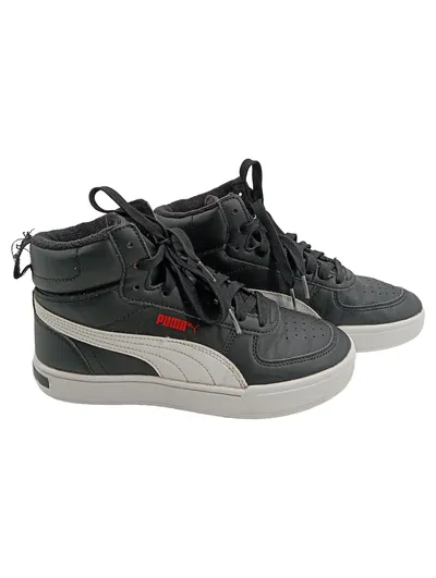 PUMA Caven Mid Sneaker Kinder High Top Schwarz Weiß Gr. 37 Sportschuhe