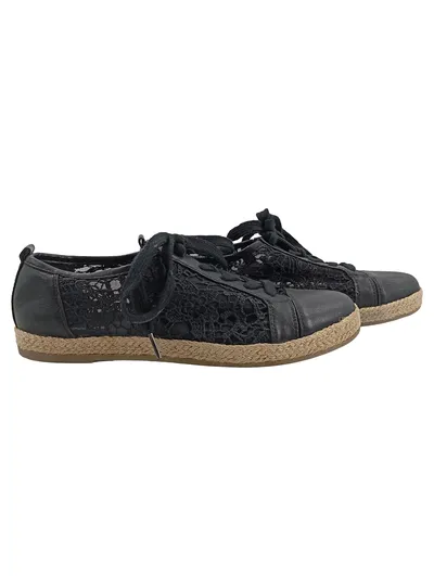 Graceland Damen Sneaker low Gr. 38 Schwarz Spitze Casual Modisch