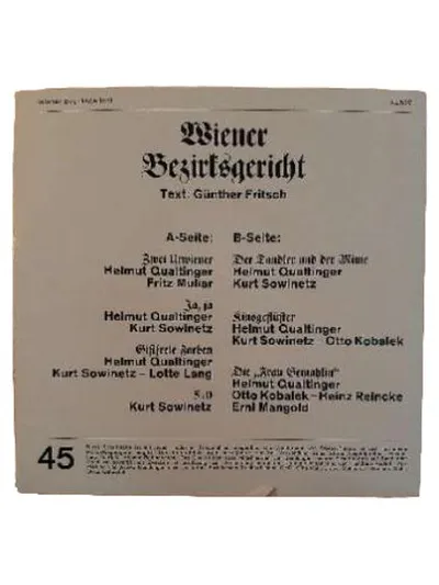 Marcato Wiener Bezirksgericht Vinyl LP Helmut Qualtinger Kurt Sowinetz Kabarett