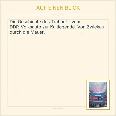 Trabi Story - Liebe auf den zweiten Takt DVD Trabant Dokumentation Atlas Verlag