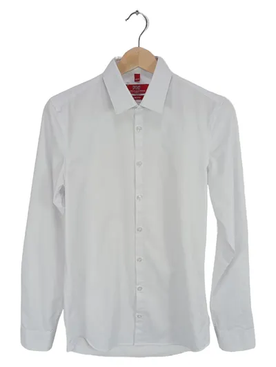 Finshley & Harding Herren Business Hemd Slim Fit Weiß Gr. 35/36