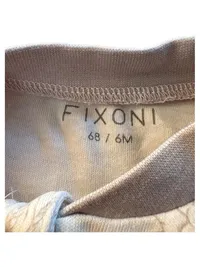 Fixoni Baby Schlafanzug Strampler Gr. 68 Beige Einhorn Reißverschluss 4