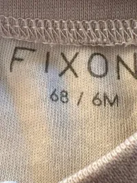 Fixoni Baby Schlafanzug Strampler Gr. 68 Beige Einhorn Reißverschluss 5