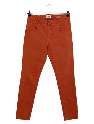 ANGELS Damen Skinny Jeans Hose Orange Gr. 38 W29 Stretch Denim