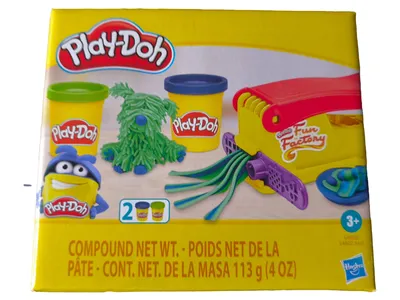 Play-Doh Knetpresse Fun Factory Set Kinder Knete Gelb 2 Dosen 113g ab 3 J.