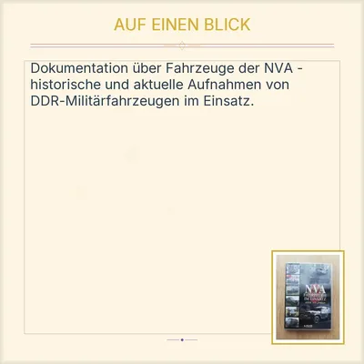 NVA Fahrzeuge im Einsatz Heute wie Damals DVD Atlas Verlag Dokumentation
