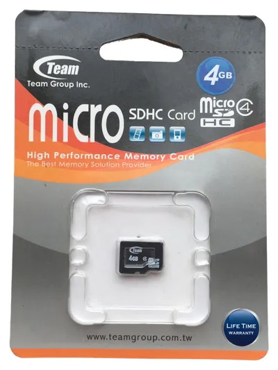 Team Group Micro SDHC Speicherkarte 4GB Class 4 High Performance