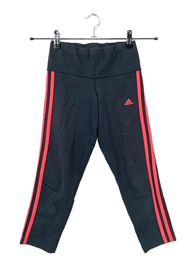 Adidas Kinder Sport Leggings 3-Streifen Capri Schwarz Gr. 122