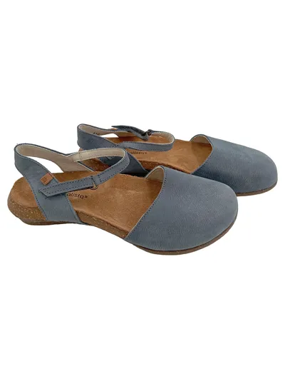 El Naturalista Damen Sandalen Gr. 36 Blau Casual Wildleder Klettverschluss