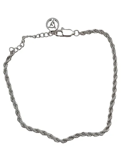 PAUL VALENTINE Damen Armband Silber Metall Kordelkette 20cm