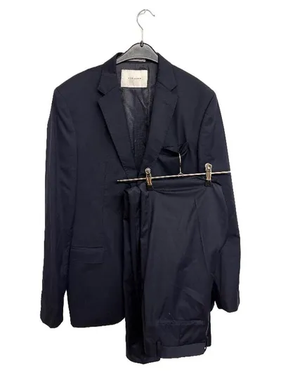 René Lezard Herren Anzug Sakko Hose Blau Wolle Gr. 54 Business