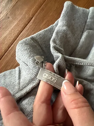 ASOS Jogginghose Damen Gr. 36/S Grau Meliert Baumwolle Sweatpants