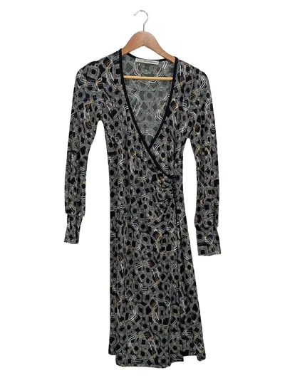 Maille Demoiselle Damen Strickkleid Wickelkleid Gr. UNI Mehrfarbig Modern