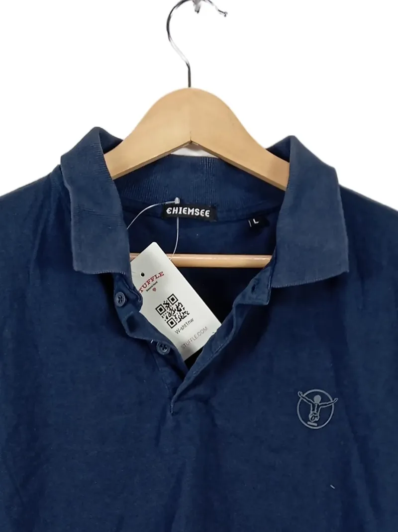 CHIEMSEE Herren Poloshirt Blau Gr. L Baumwolle Casual Logo 3