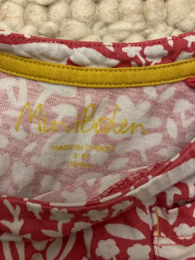 Mini Boden Kleid Mädchen Gr. 104 Rosa Waldtiere Rehe Baumwolle