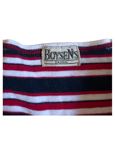 Boysen's Damen Langarmshirt 3/4 Arm gestreift Maritim Baumwolle Blau Rot S