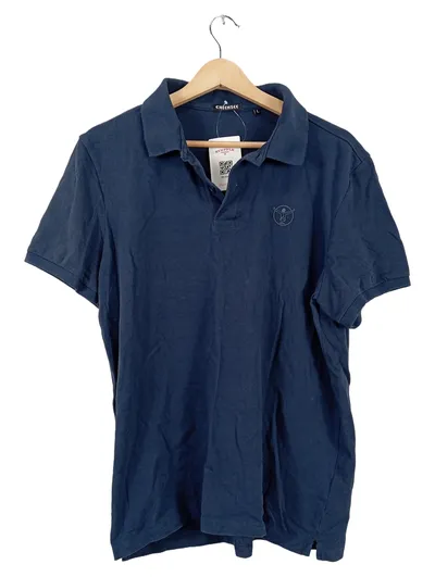 CHIEMSEE Poloshirt Herren Gr. L Blau Baumwolle Kurzarm Logo